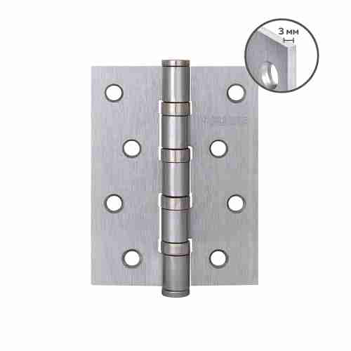 Комплект 8 шт. - Петля Fuaro (Фуаро) универсальная HEAVY IN4400U SSC (сатинированный хром) 100х75х3 мм